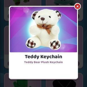 Teddy bear 🧸 keychain Clawee prize Win New